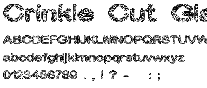 Crinkle Cut Glass font
